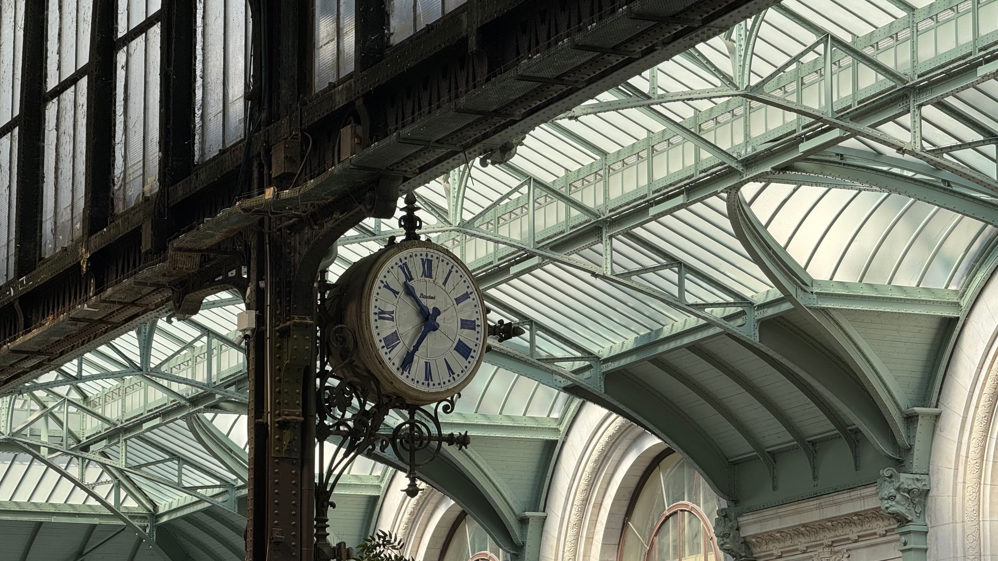 Currently at the Lyon train station. Our departure has been delayed by an hour. Killing time. I love train stations and traveling by train!