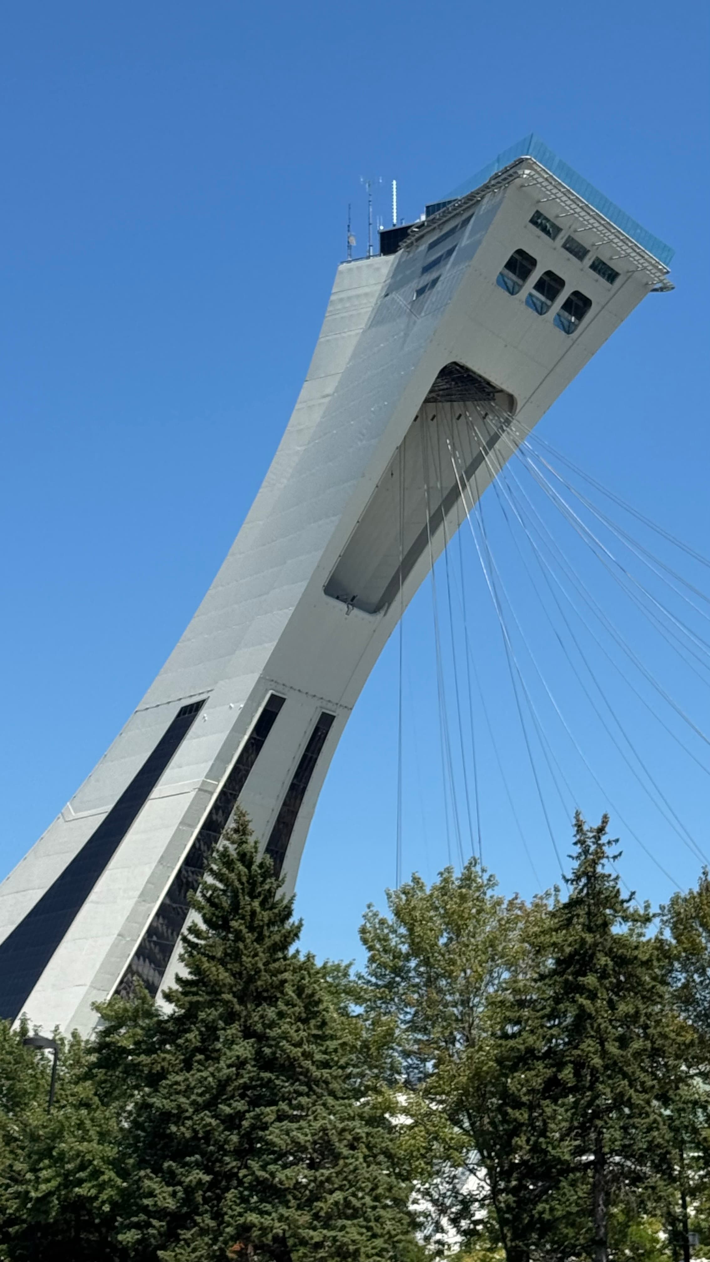 Montréal’s iconic Olympic Stadium. It is getting a new permanent rooftop so that events can be held all year round.