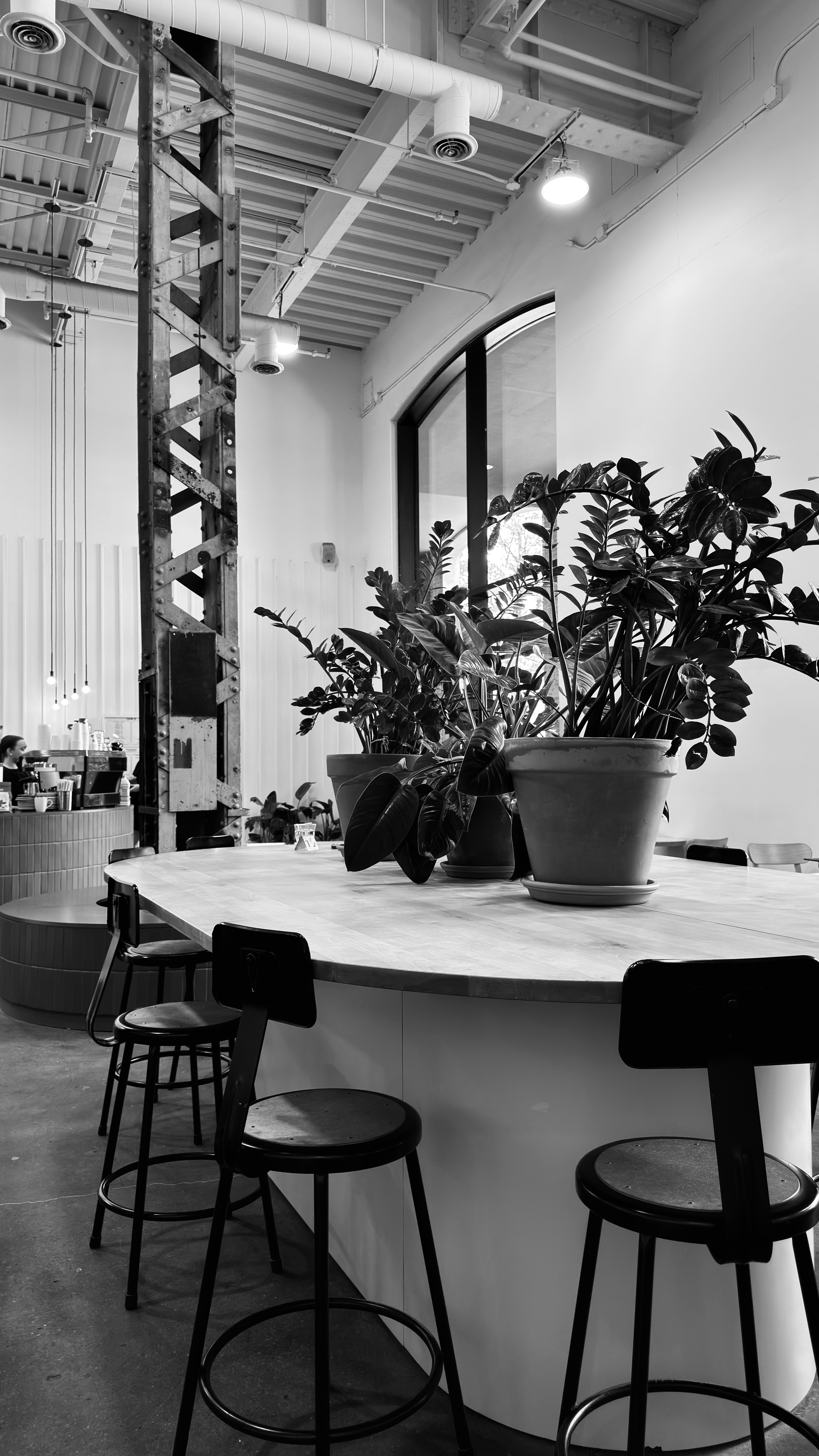From the coffee shop where I’m often creating something besides drinking coffee! It’s a converted train factory.