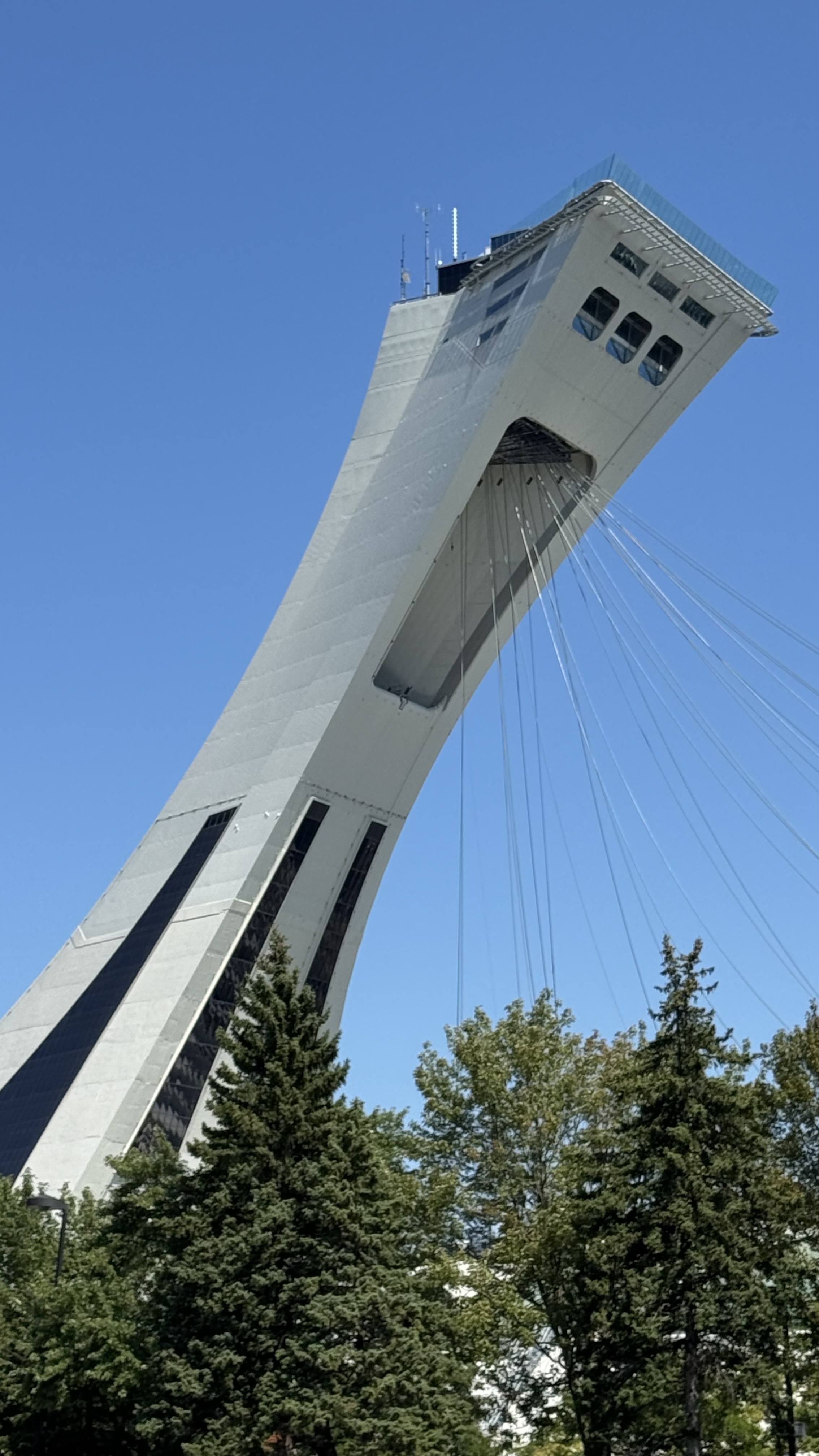 Montréal’s iconic Olympic Stadium. It is getting a new permanent rooftop so that events can be held all year round.